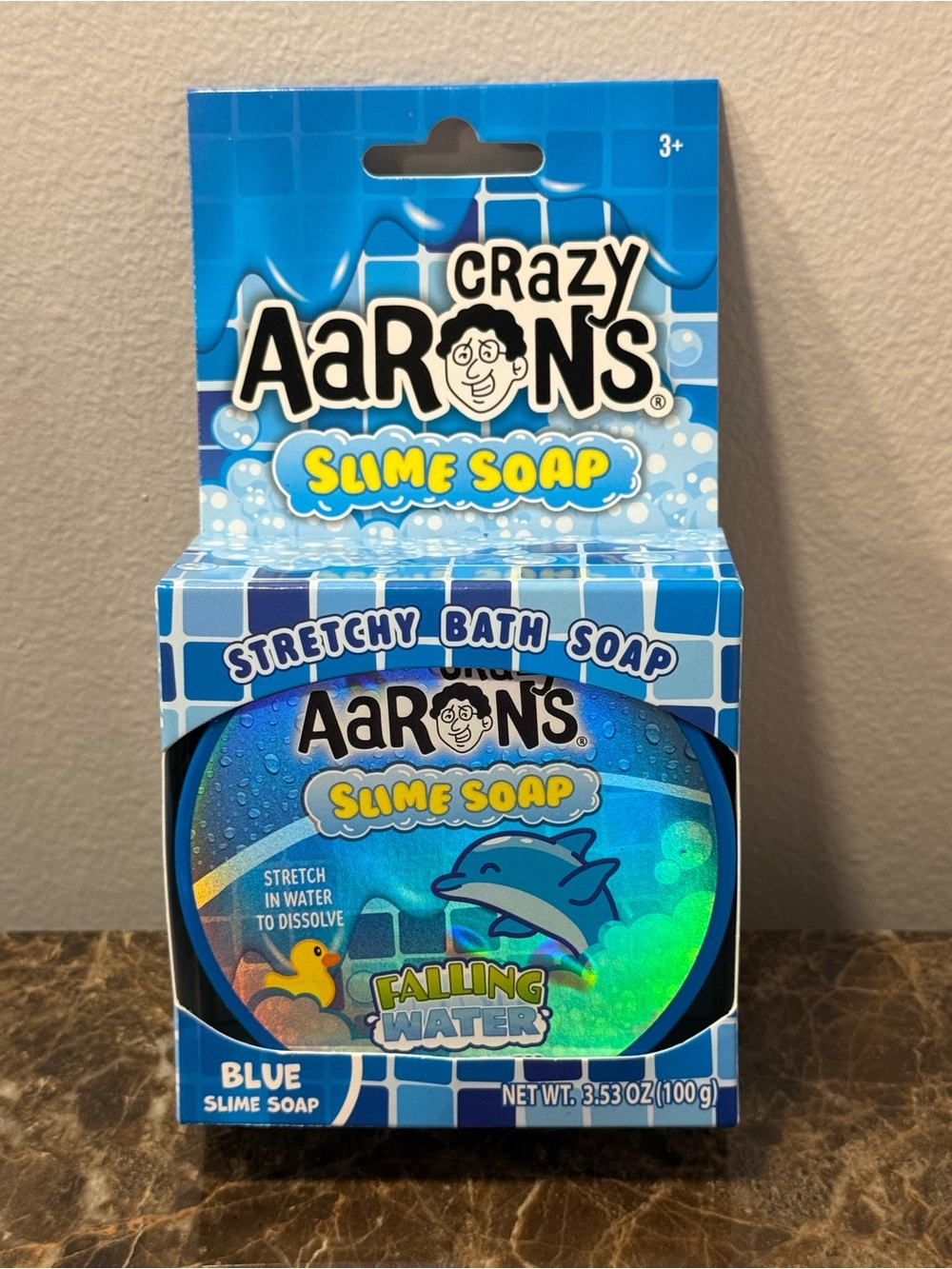 Crazy Aaron’s Falling Water Blue Slime Soap - Kids Stretchy Bath Soap